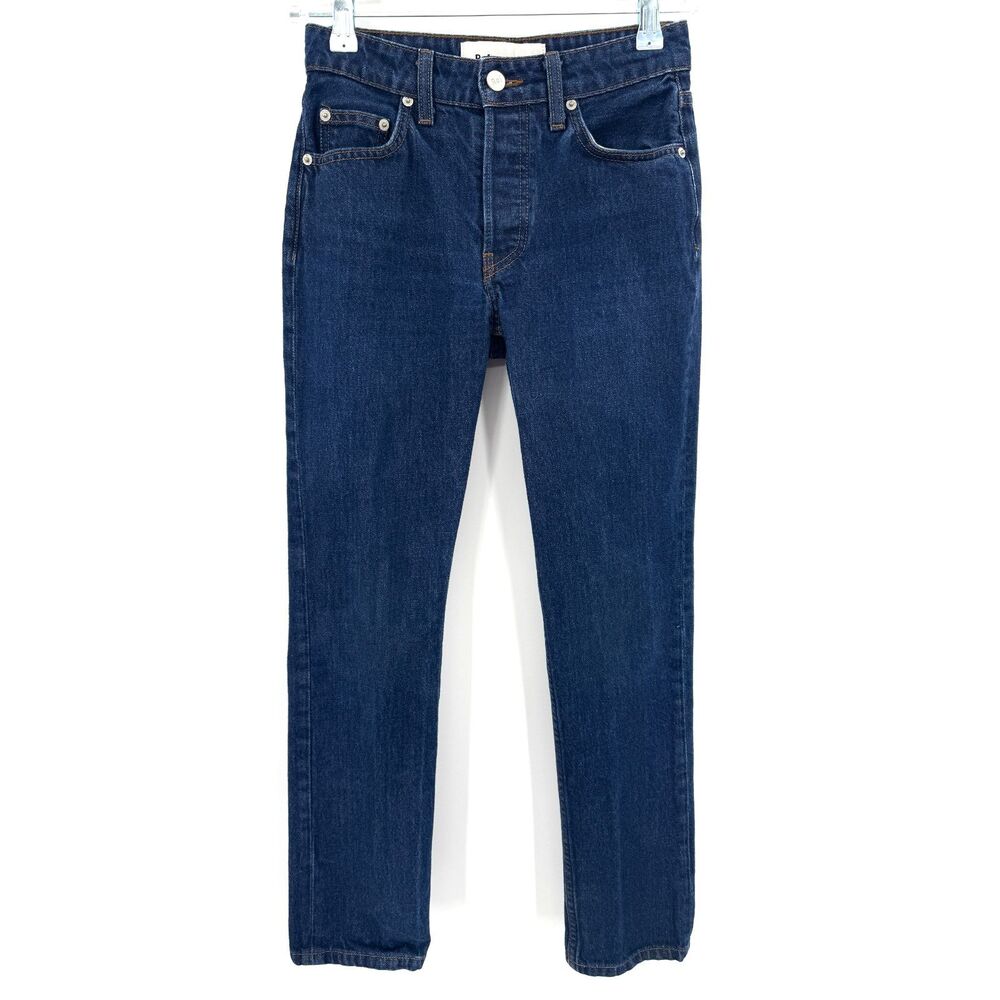 REFORMATION Dark Wash Button Fly Skinny Jeans Size 23